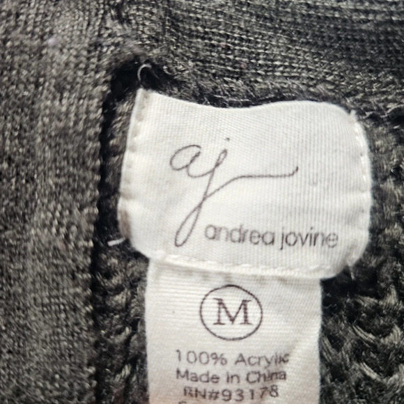 Andrea Jovine Olive Knit Sweater Size Medium - Picture 5 of 5